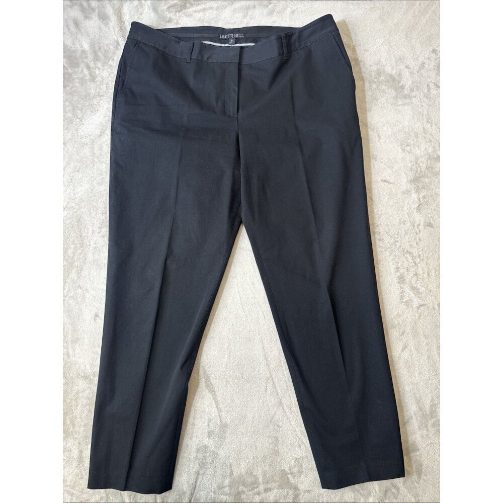 Lafayette 148 New York Black Chino Pants Women’s Size 16 Made in USA